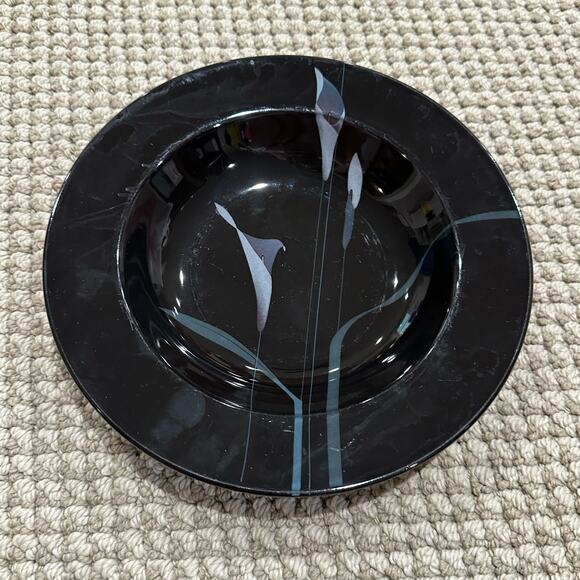 Mikasa Opus Black, Galleria, rimmed soup cereal bowls, 1985-2002 Set of 3 - Picture 7 of 10